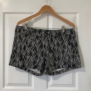 Black and white shorts